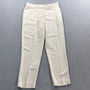 Kobi Halperin Cropped Pant Women's Size 10 Beige Pleated High Rise Viscose